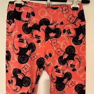 NWOT Mickey Mouse Leggings - orange/peach color - one size